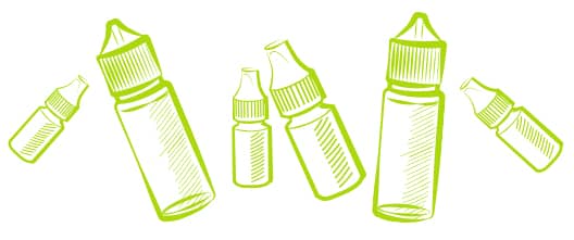 Différents formats de e-liquide