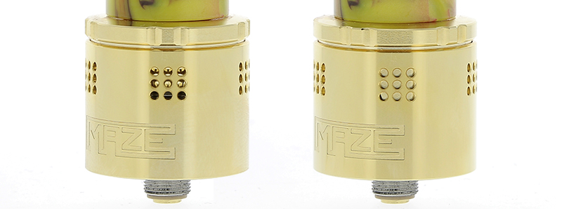 Les arrivées d'air du Dripper Maze BF RDA par Vandy Vape