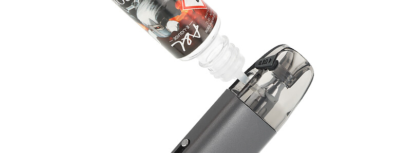 The filling of the Vsee cartridge on Hellvape's Vsee One podmod